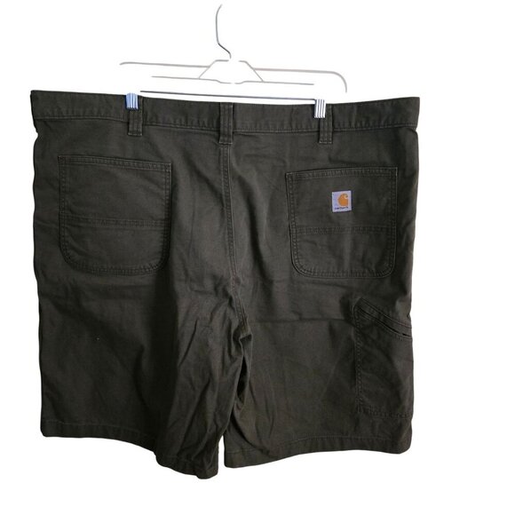 Carhartt Rugged Flex Relaxed Fit Canvas Work Shorts Burnt Olive Size 46 - Picture 3 of 8